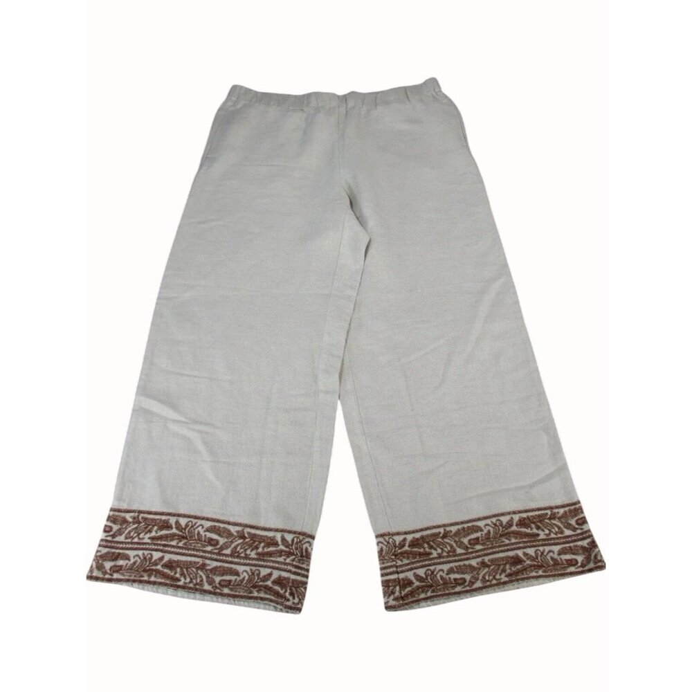 J. Jill Cream and Brown Capris